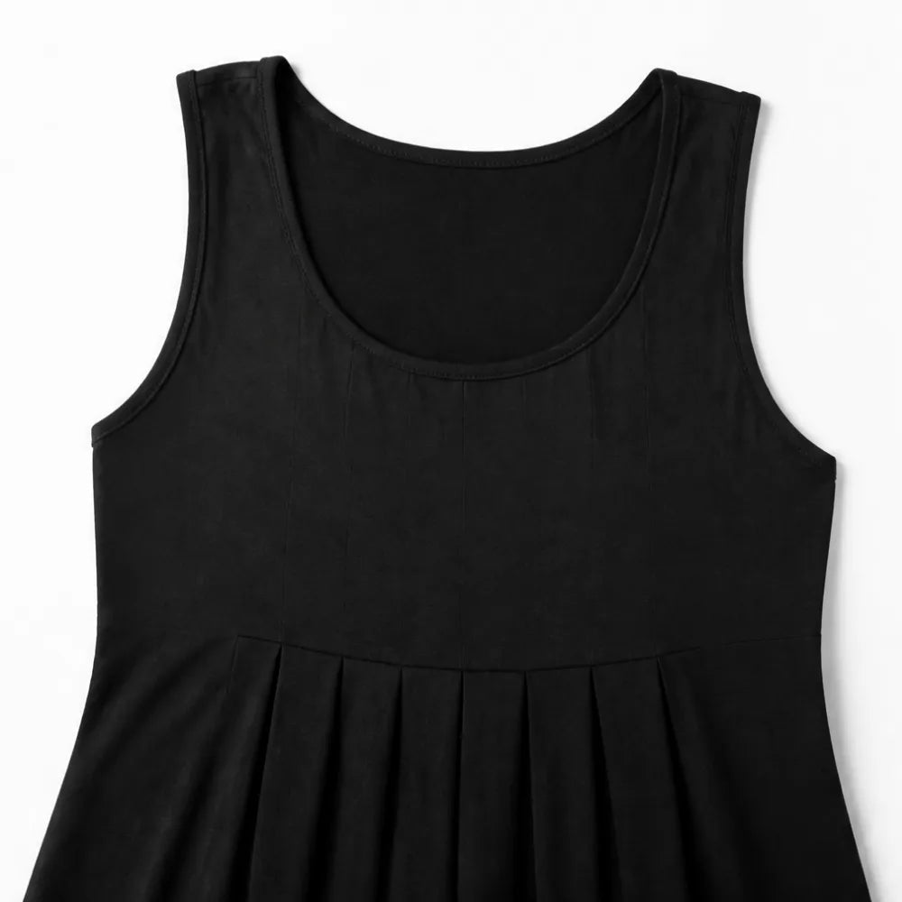 Solelia – Pleated Empire-Waist Sleeveless Summer Dress