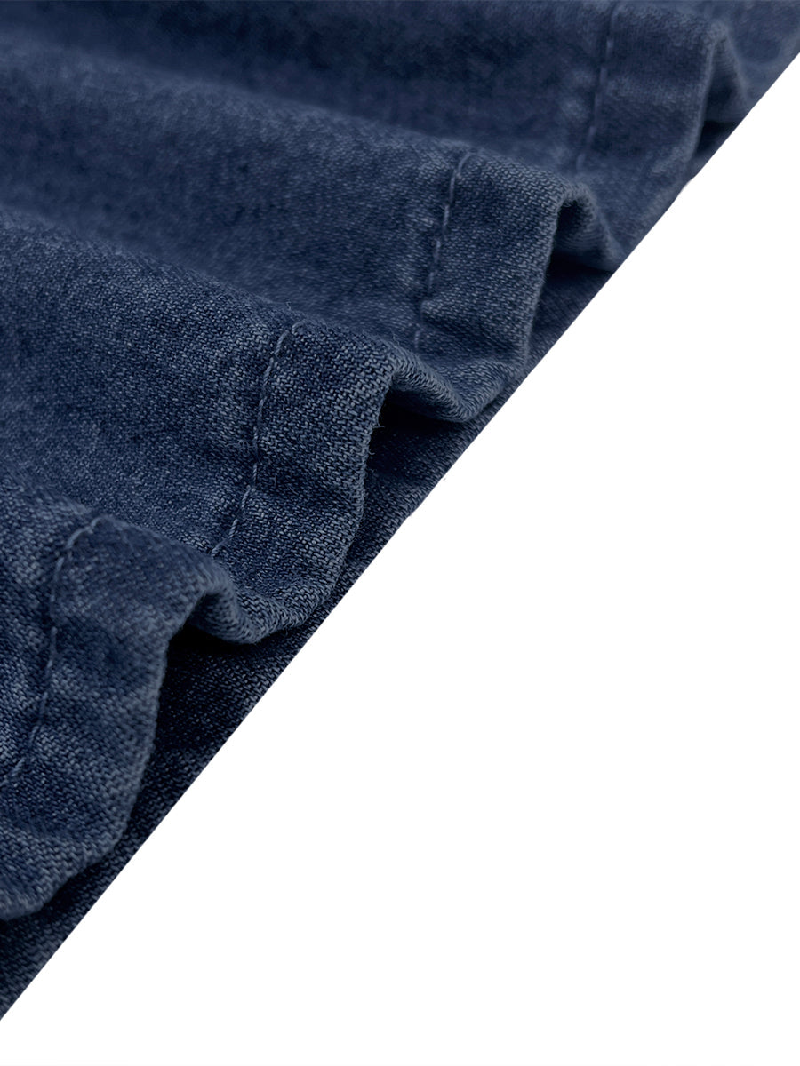 Loose Wide Leg Pockets Solid Color Jean Pants Bottoms