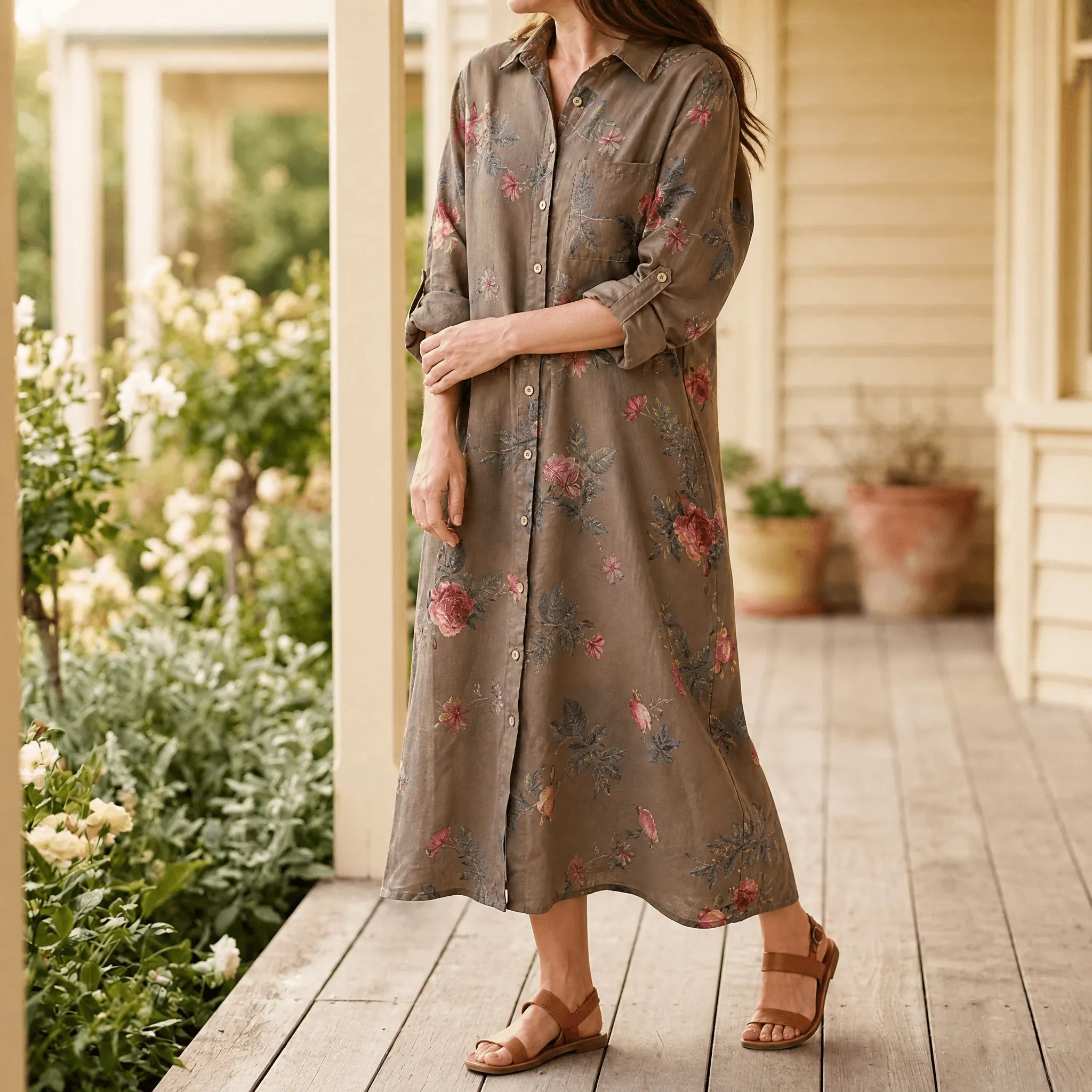 Rosalie – Floral Shirt Dress