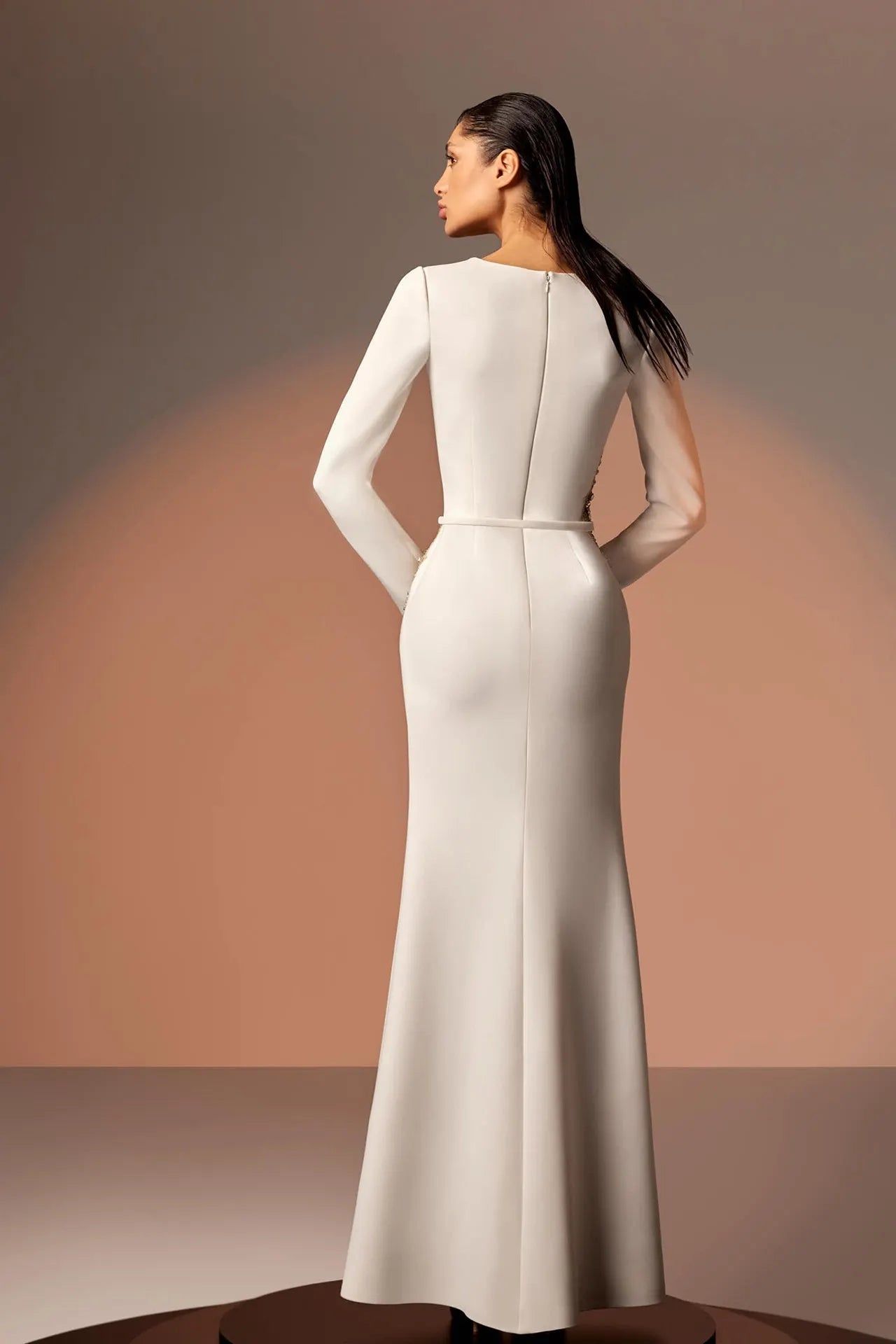 Swarovski beaded crepe dress