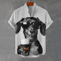Men's Dachshund Art Pattern Casual Shirt