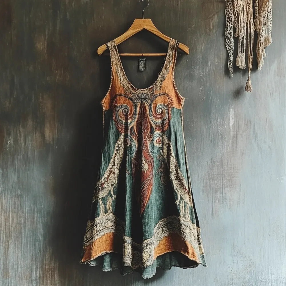 Viking Vintage Totem Women's Linen Tank Dress