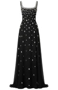 Crystal A Line Maxi Dress Black
