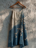 Almond Blossom Sea Waves Japanese Gradient Linen Cami Dress