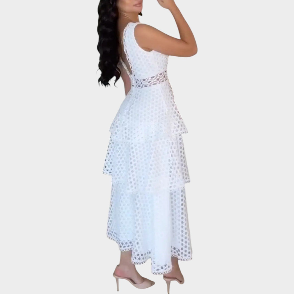 Elegant Lace Midi Dress