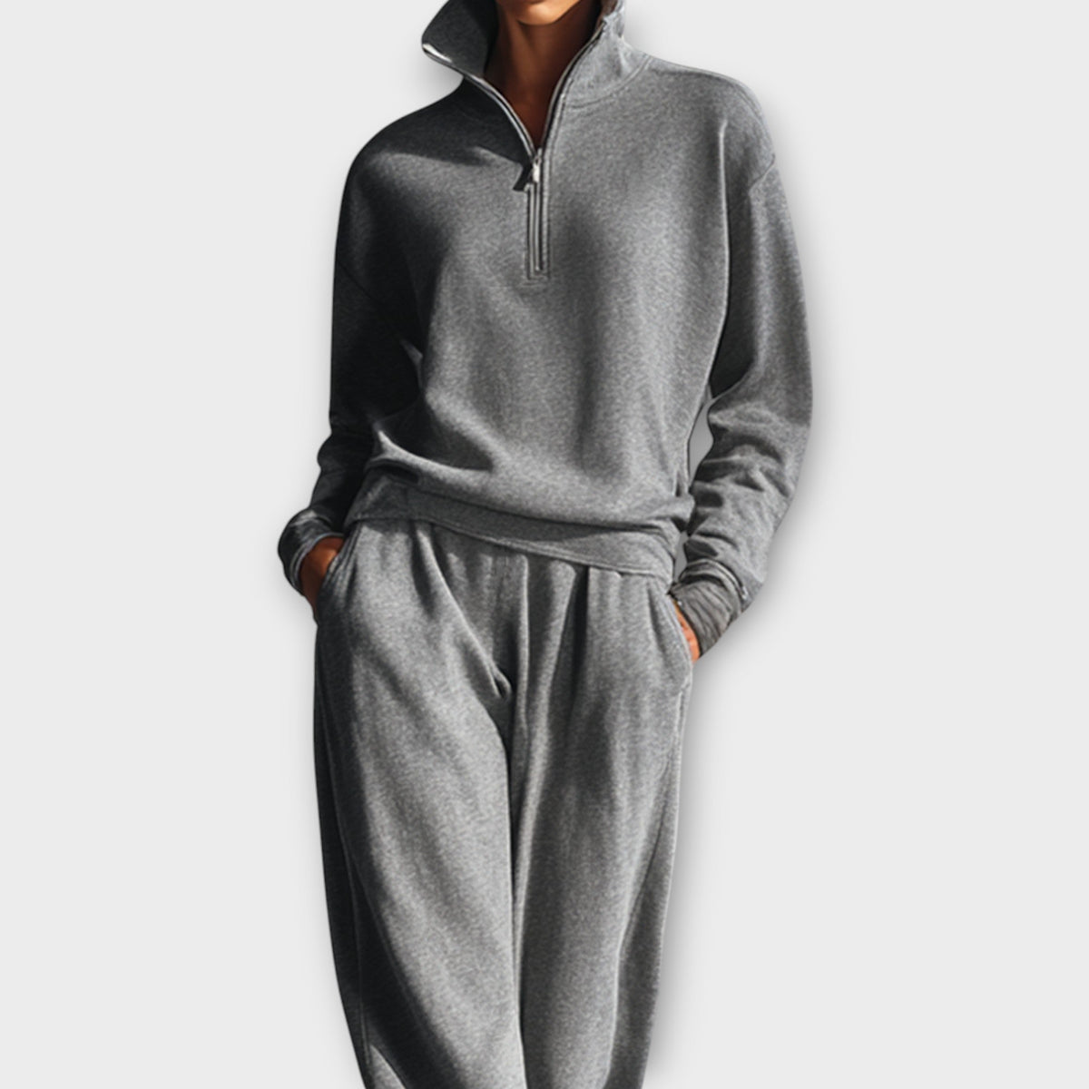 Relaxed Half-Zip Lounge Set