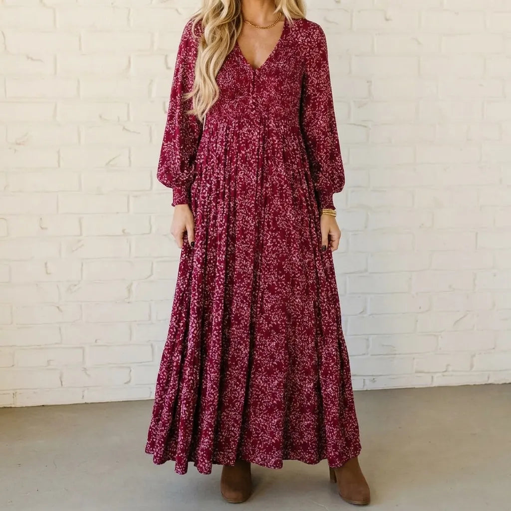 Floressa – Smocked Waist Floral Maxi Dress