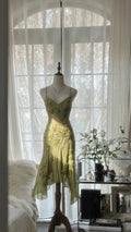 Vintage Evening Dresses, Sleeveless Green Party Gowns  25516