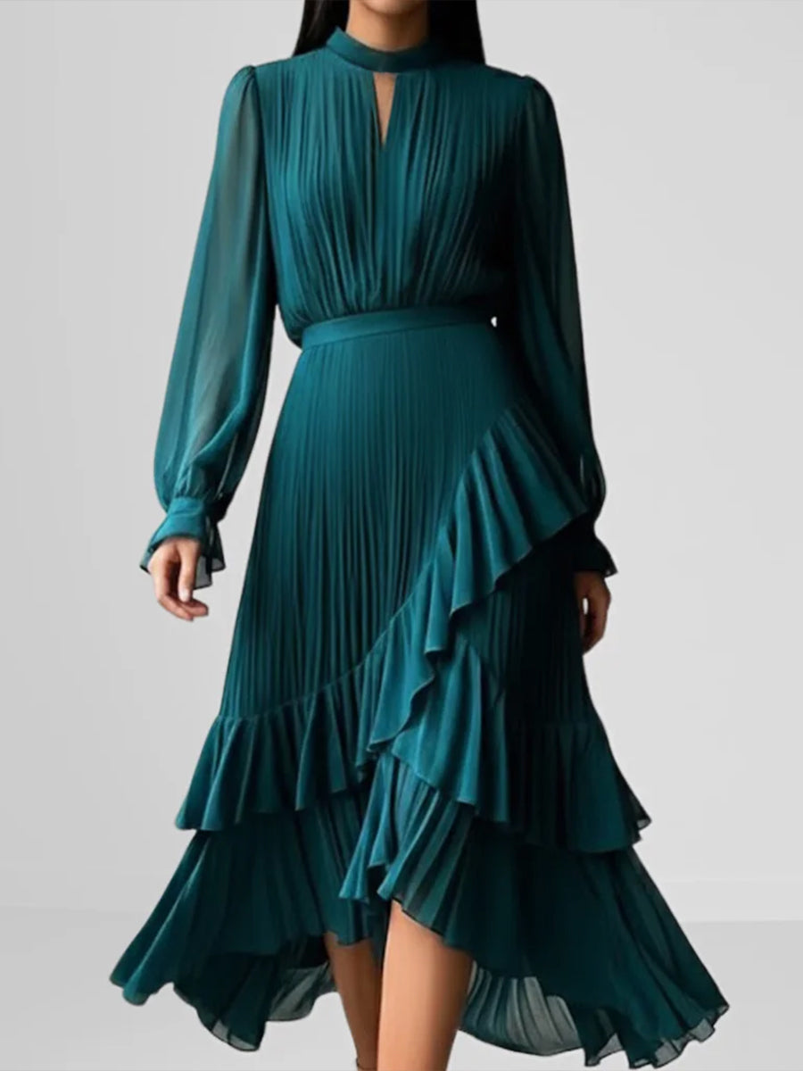 Elegant Pleated Chiffon Dress