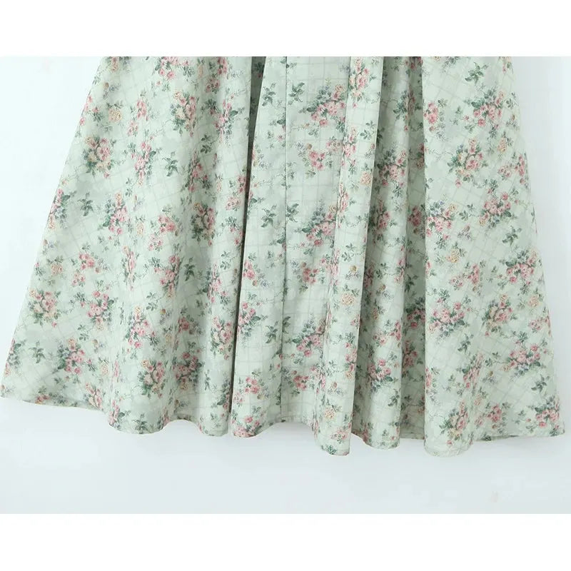 Loretta Sweetheart Neckline Vintage-Inspired Midi Dress – Floral Print, Red, Pink, Navy, White & Black Summer Dresses