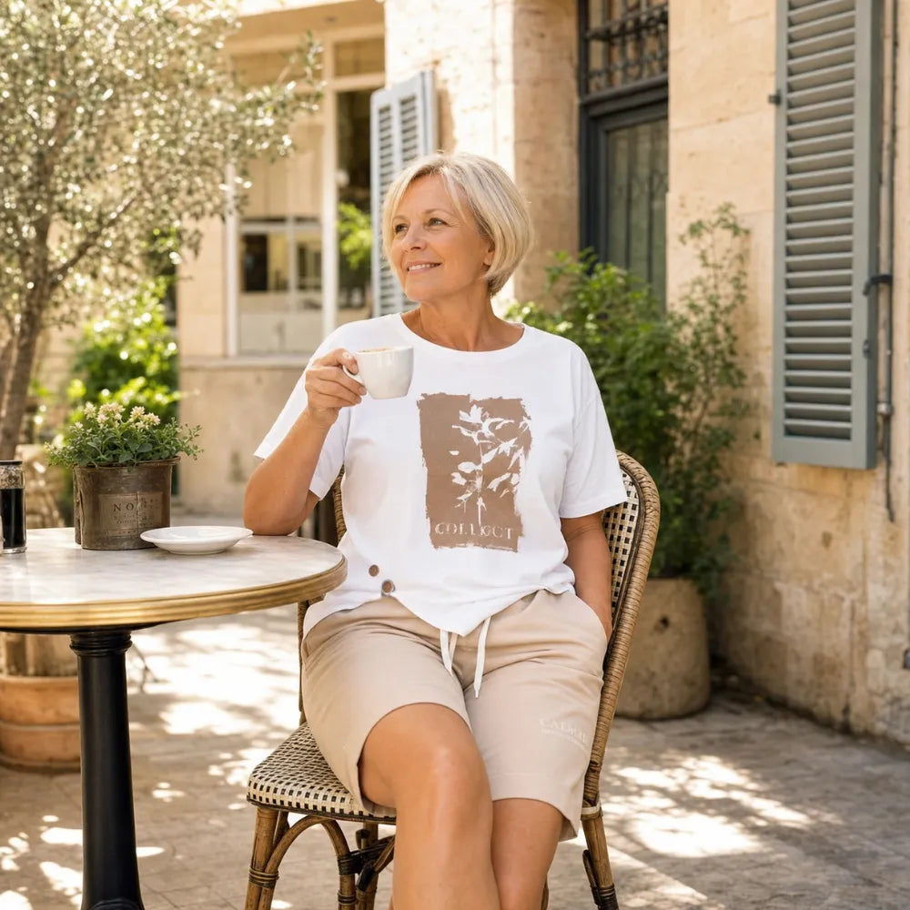Sunlora – Women's Graphic Tee and Bermuda Shorts Set