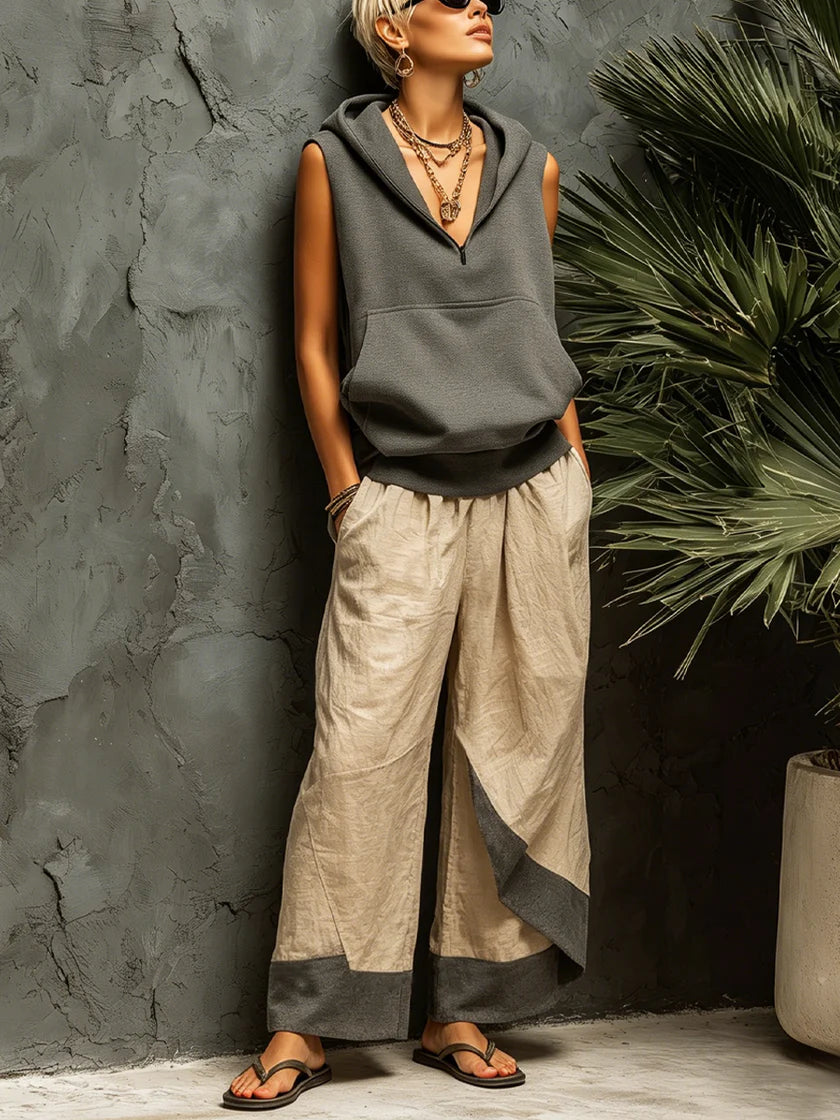 Casual & Comfortable Sleeveless Cotton Hoodie