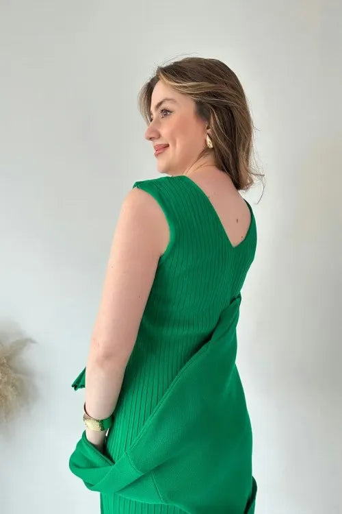 Short Sweater Knit Dress Set