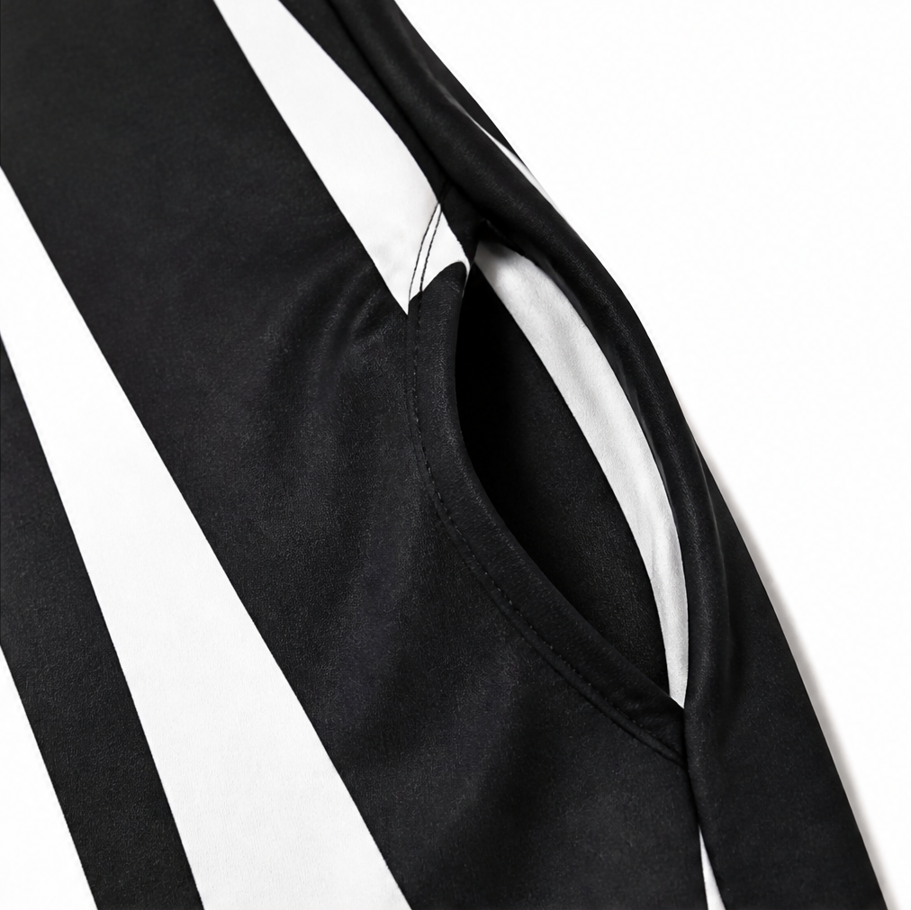 Solavia – Vertical Stripe Maxi Dress with V-Neck and Spaghetti Straps