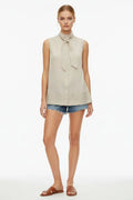 STITCH DETAIL DETACHABLE BOW TOP