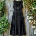 Viking Vegvisir Embroidered Celtic Knot Linen Tank Dress