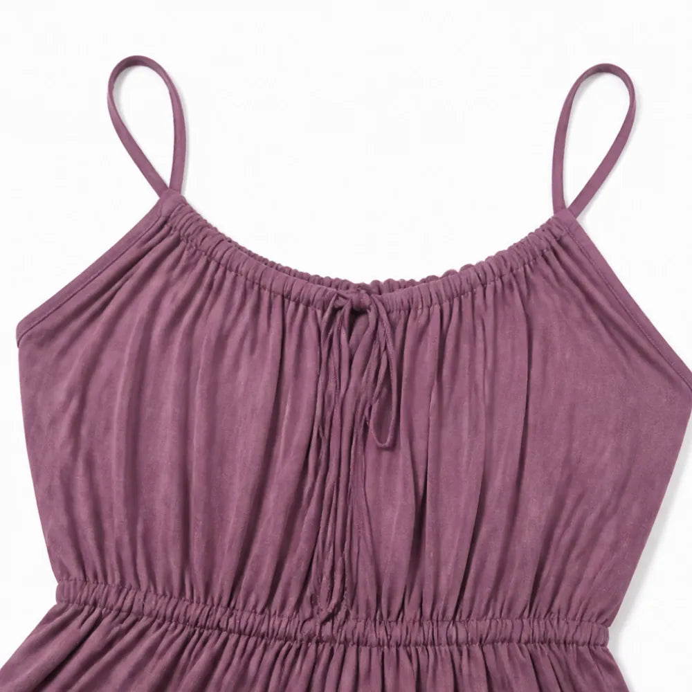 Marielle – Backless Drawstring Maxi Dress with Side Slit