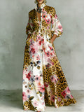Women's Printed Elegant Romantic Vacation Medium Sleeve Maxi Dress