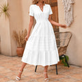 Vivara – Women's Flowing V-Neck Summer Maxi Dress