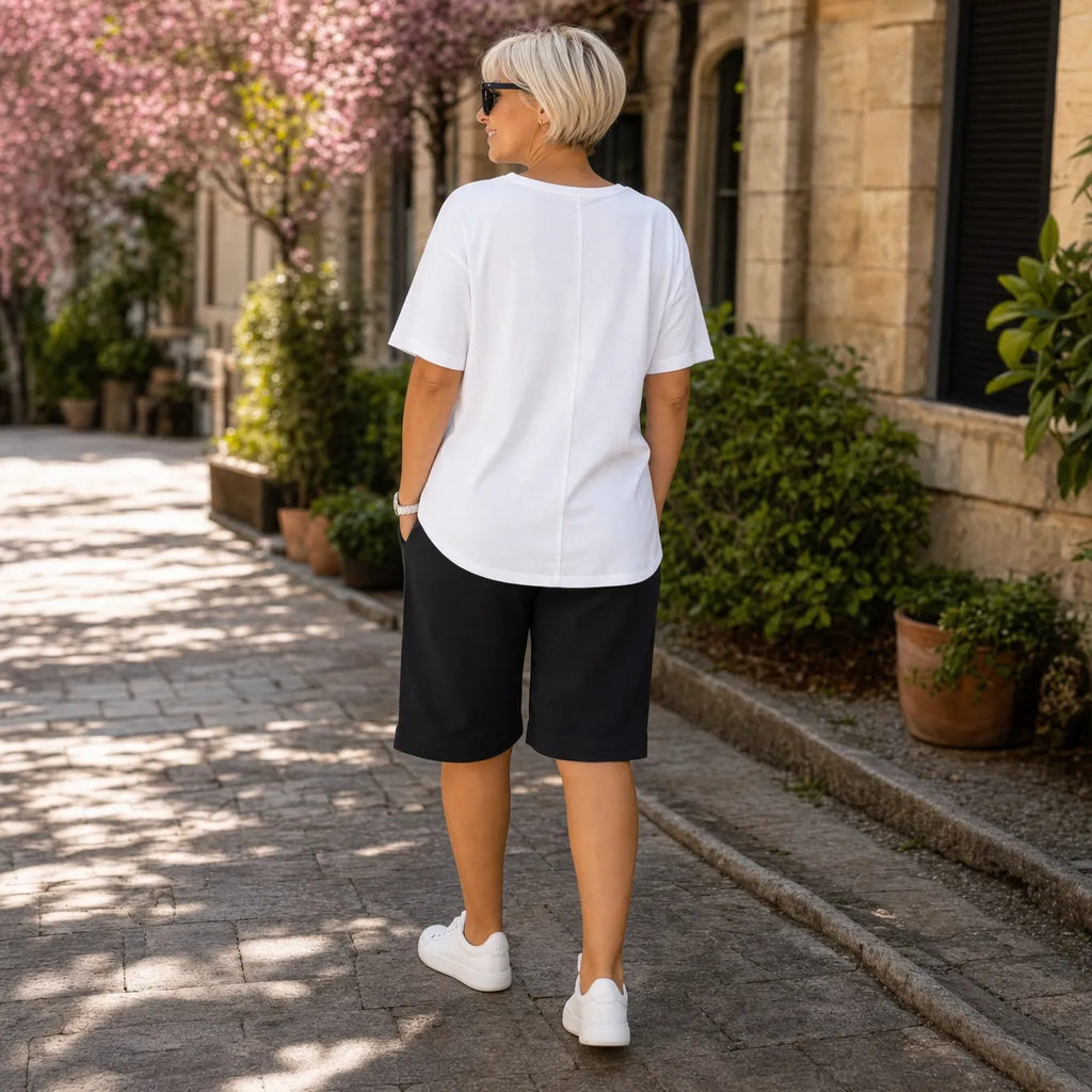 Sunlora – Women's Graphic Tee and Bermuda Shorts Set