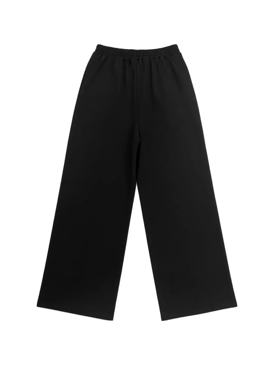 Loose Printed Solid Color Casual Pants Bottoms Trousers