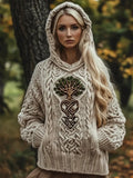 Tree Of Life Knit Art Women's Hooded Sweater