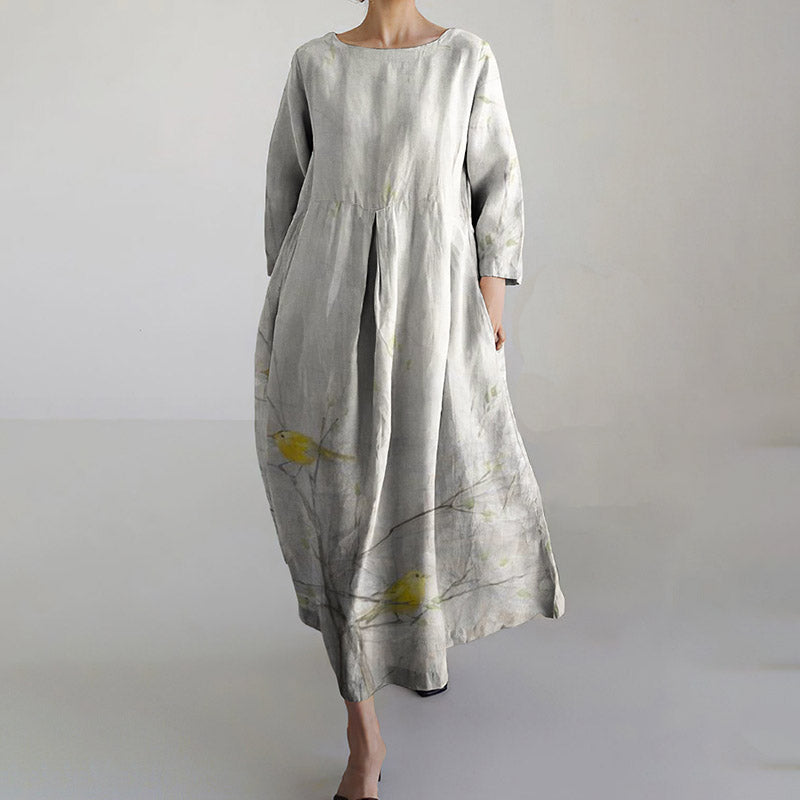 Robin Print Women'S Dress