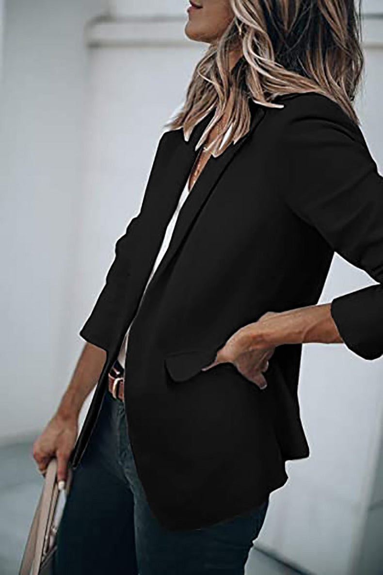 Casual Turndown Collar Coat