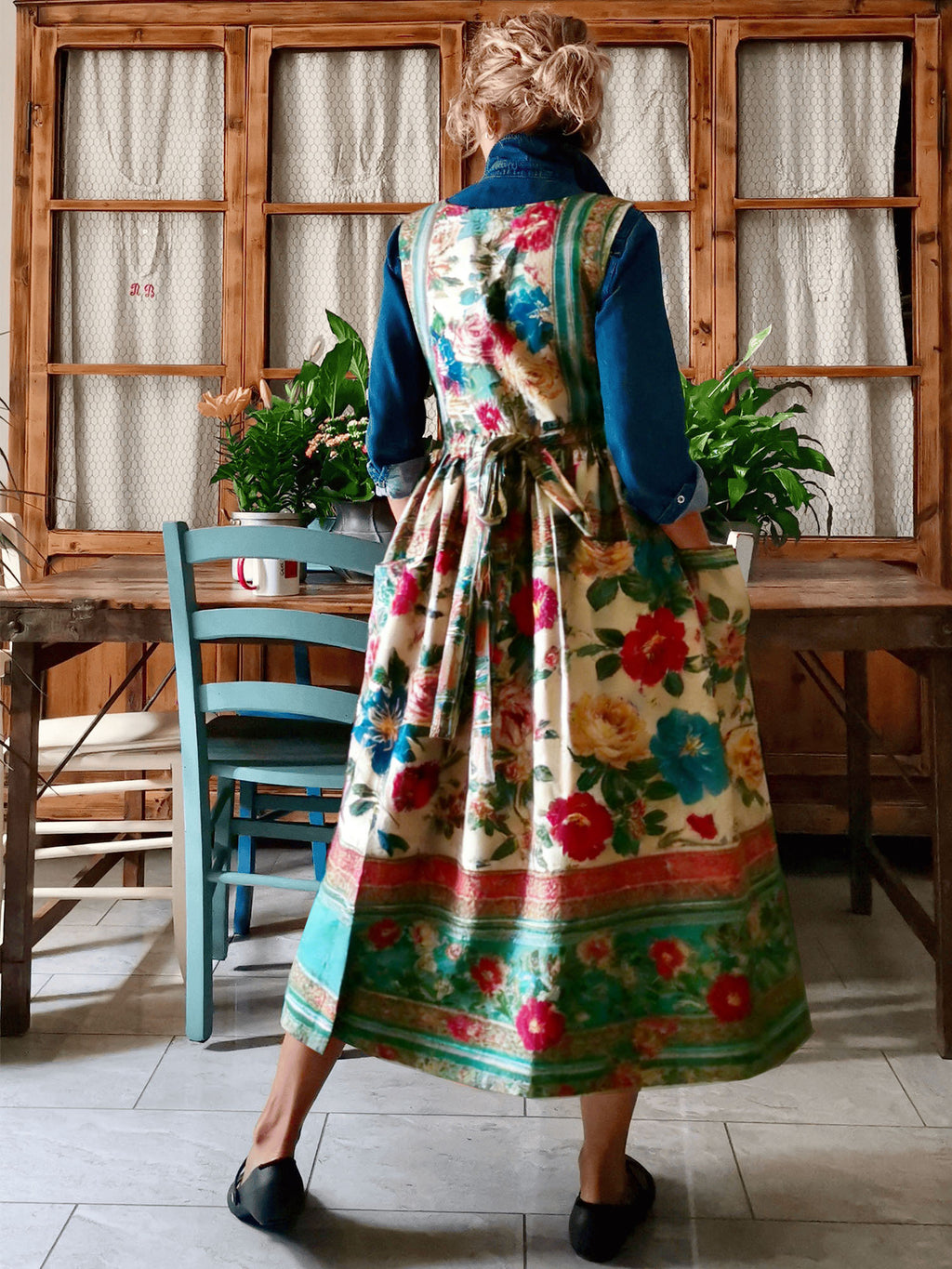Vibrant Floral Apron