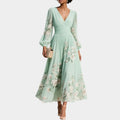 Elegant Flow Floral Midi Dress