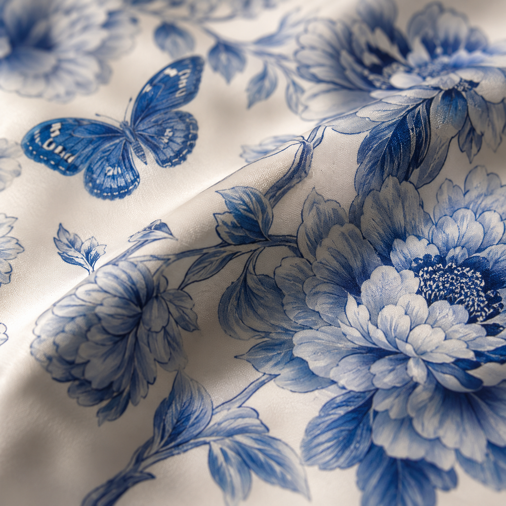 Mirabel – Blue Floral Peony Button-Front Maxi Shirt Dress with Pockets