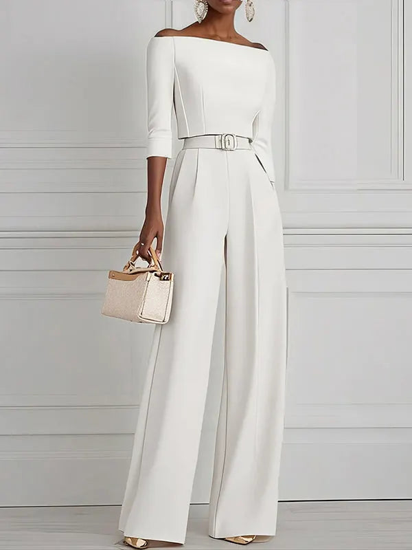 High Waisted Straight Leg Pleated Solid Color Split-Joint Pants Trousers