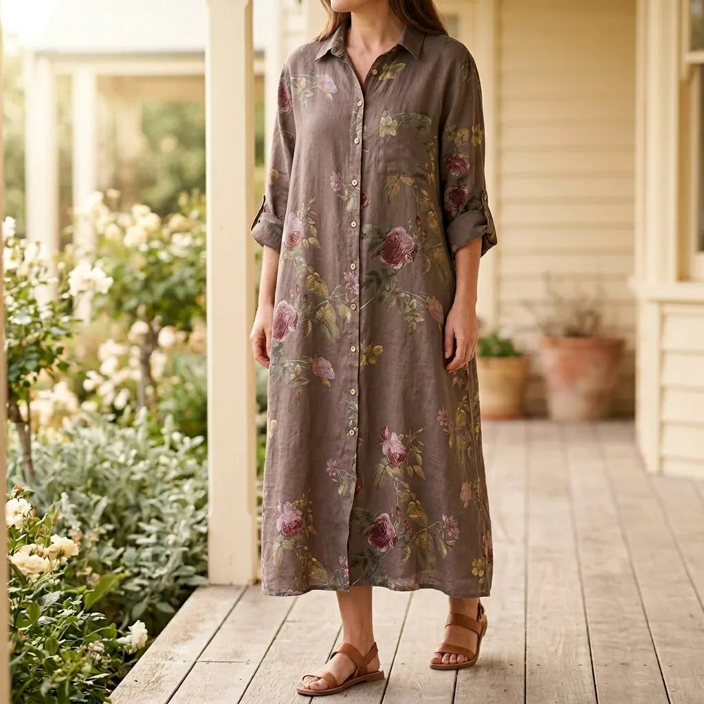 Rosalie – Floral Shirt Dress