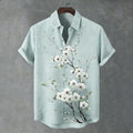 Men's Floral Print Short-sleeved Shirt