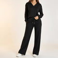 Velaire – V Neck Blouse and Wide Leg Pants Set