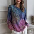 Women's Floral Embroidered Round Neck Comfortable Top