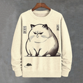 Men's Cat And Mouse Japanese Art Print Casual Sweatshirt