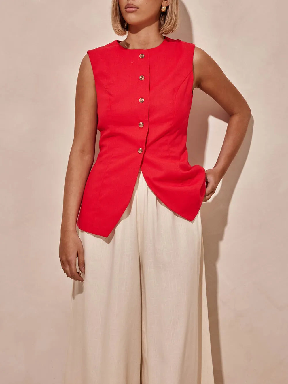 Modern Unique Suit Vest Top