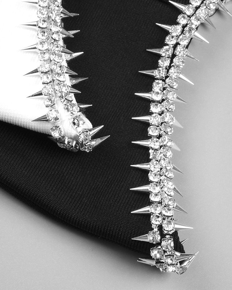 Crystal Bow Dress Black