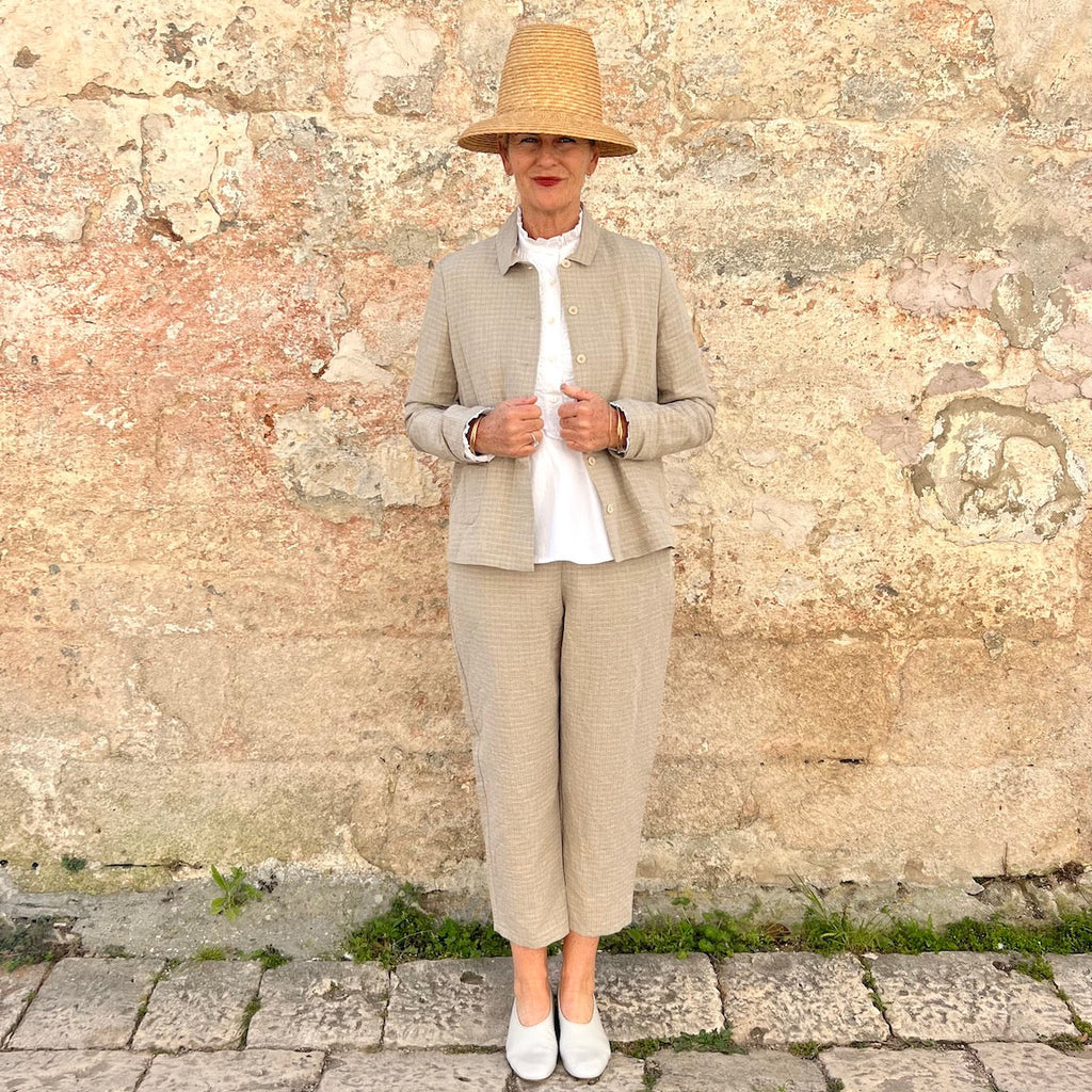ApuntoB Jacket 1846 – Italian Linen Cotton Cropped Boxy Jacket