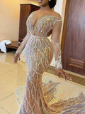 Sexy V-Neck See-Through Jacquard Empire Wrap Wedding Maxi Dress