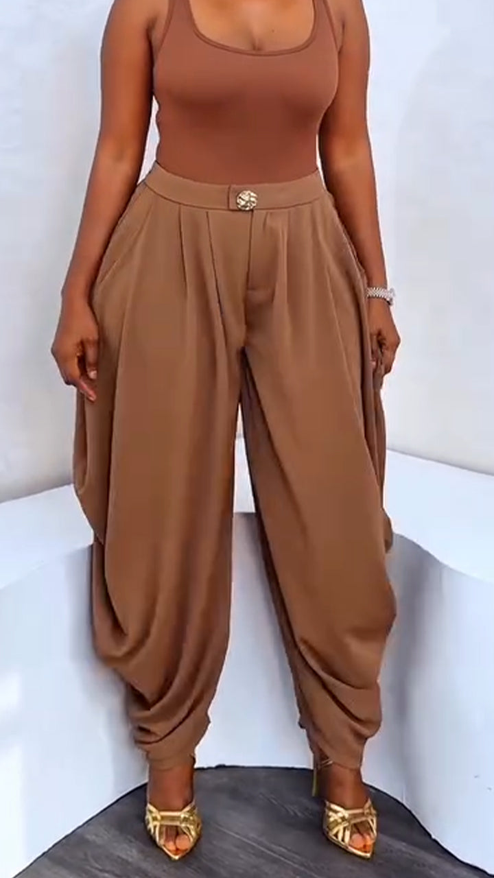 Women Drooping Wide Leg Casual Pants