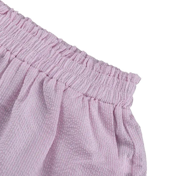 Lunevie – Ruffled Two-Piece Lounge Set with Puff Sleeves