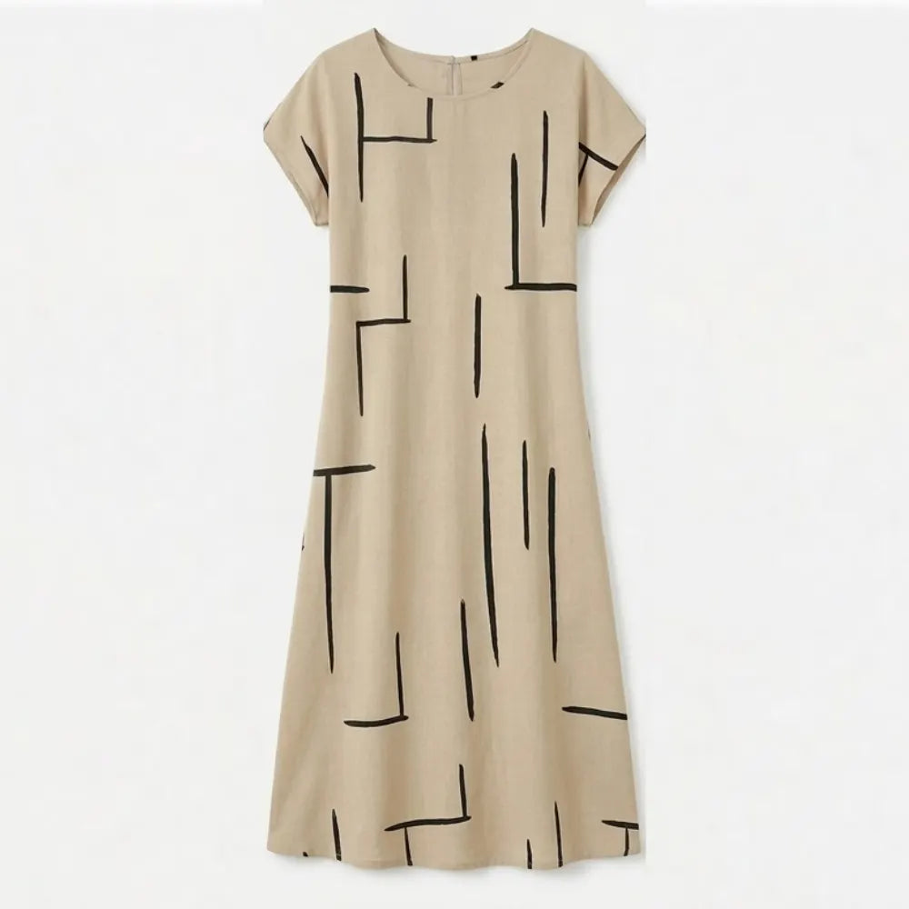Linara – Women's Abstract Print Summer Shift Dress