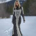 Women's Viking Celtic Knot Art Cozy Knit Maxi Dress