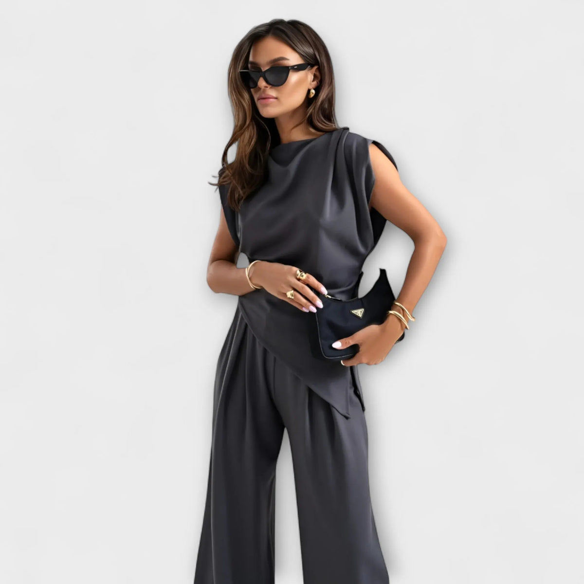 Asymmetric Set with Dramatic Shoulders
