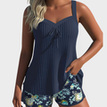 Tankini Set with Floral Designs