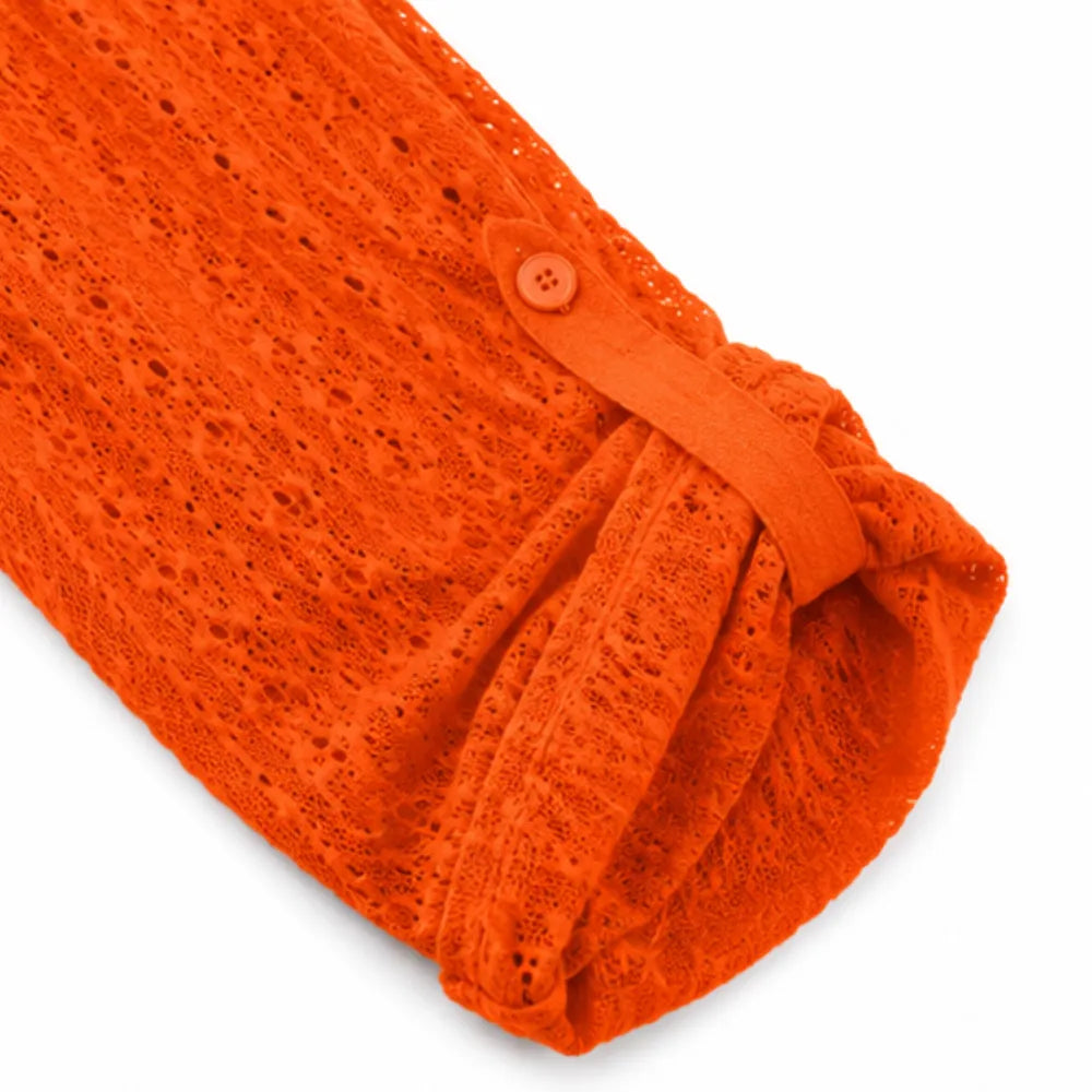 Solelle – Eyelet Waterfall Open-Front Cardigan for Women