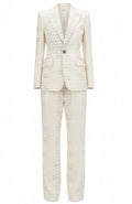 Crocodile Print Suit Ivory