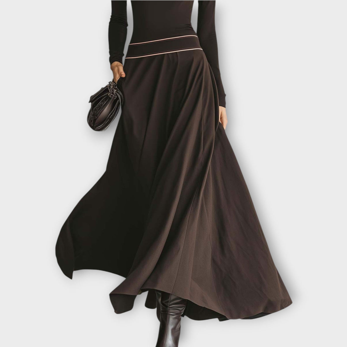 Elegant Turtleneck Maxi Dress